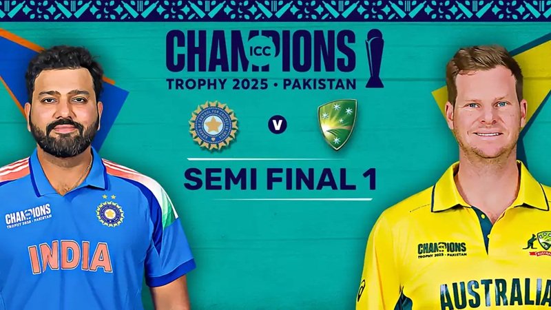 Australia vs India, 1st Semi-Final at Dubai, Champions Trophy